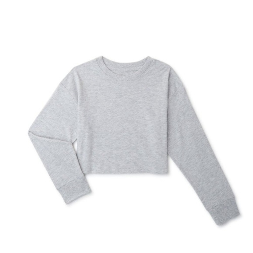 Athletic Works‎ Long Sleeve Crop Graphic Tee
